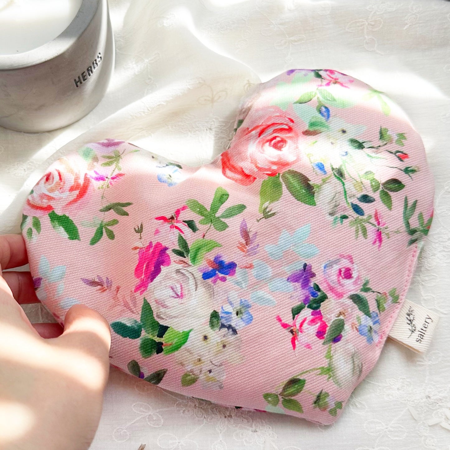 Pink Heart Weighted Eye Pillow (14oz)