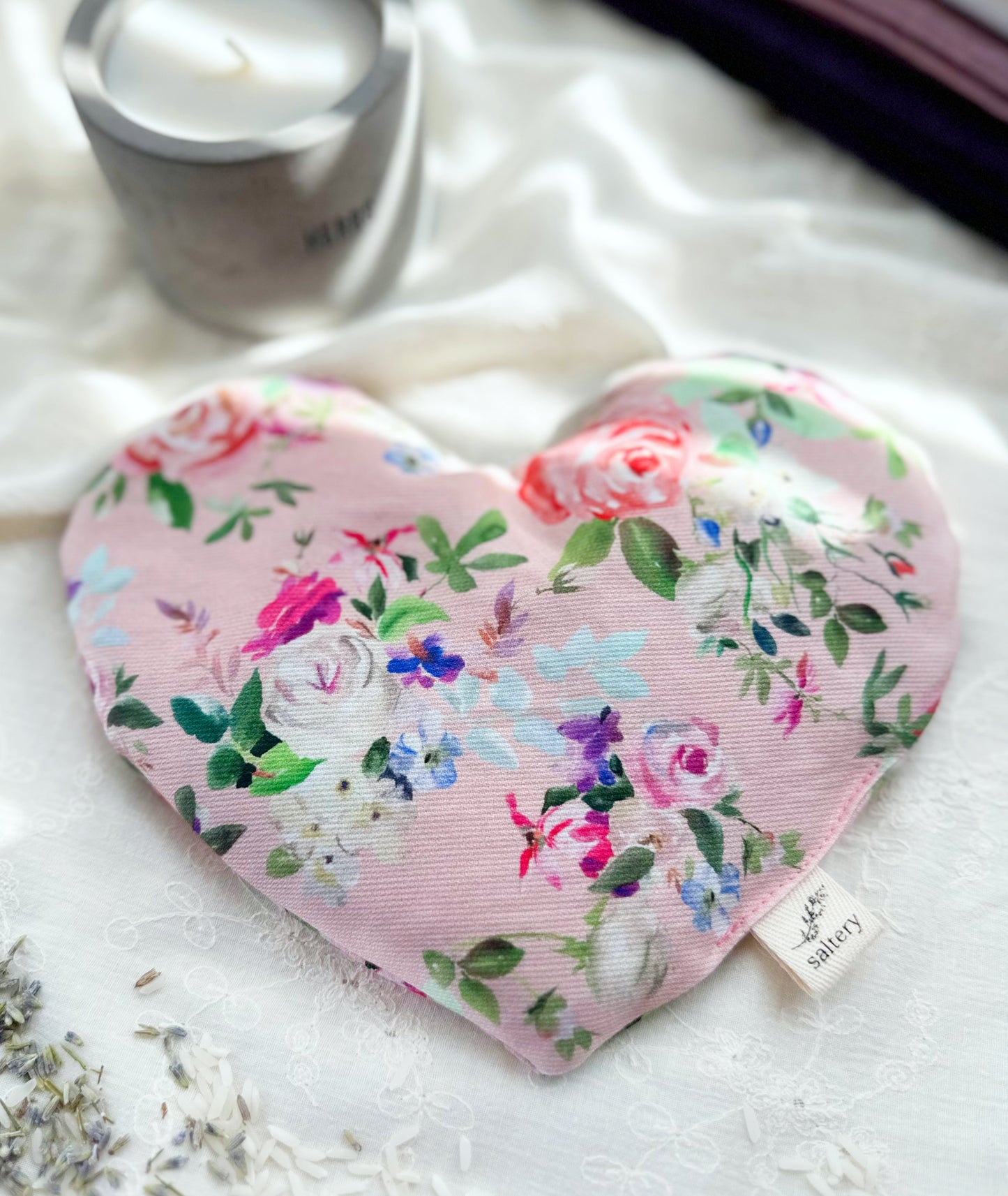 Pink Heart Weighted Eye Pillow (14oz)