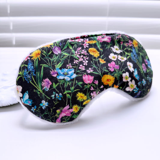 Mary Black Cotton Sleep Mask